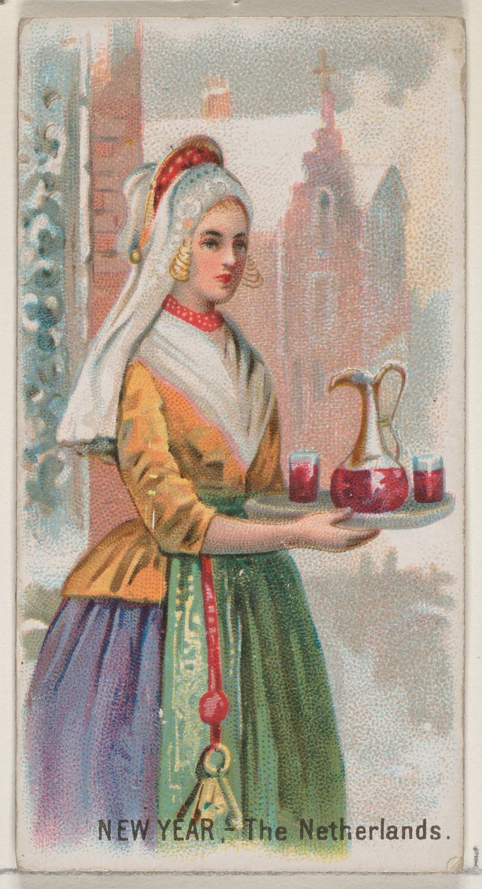 Nowy Rok, Holandia, z serii Święta N80 dla papierosów marki Duke, 1890., 1890. autorstwa George S. Harris and Sons