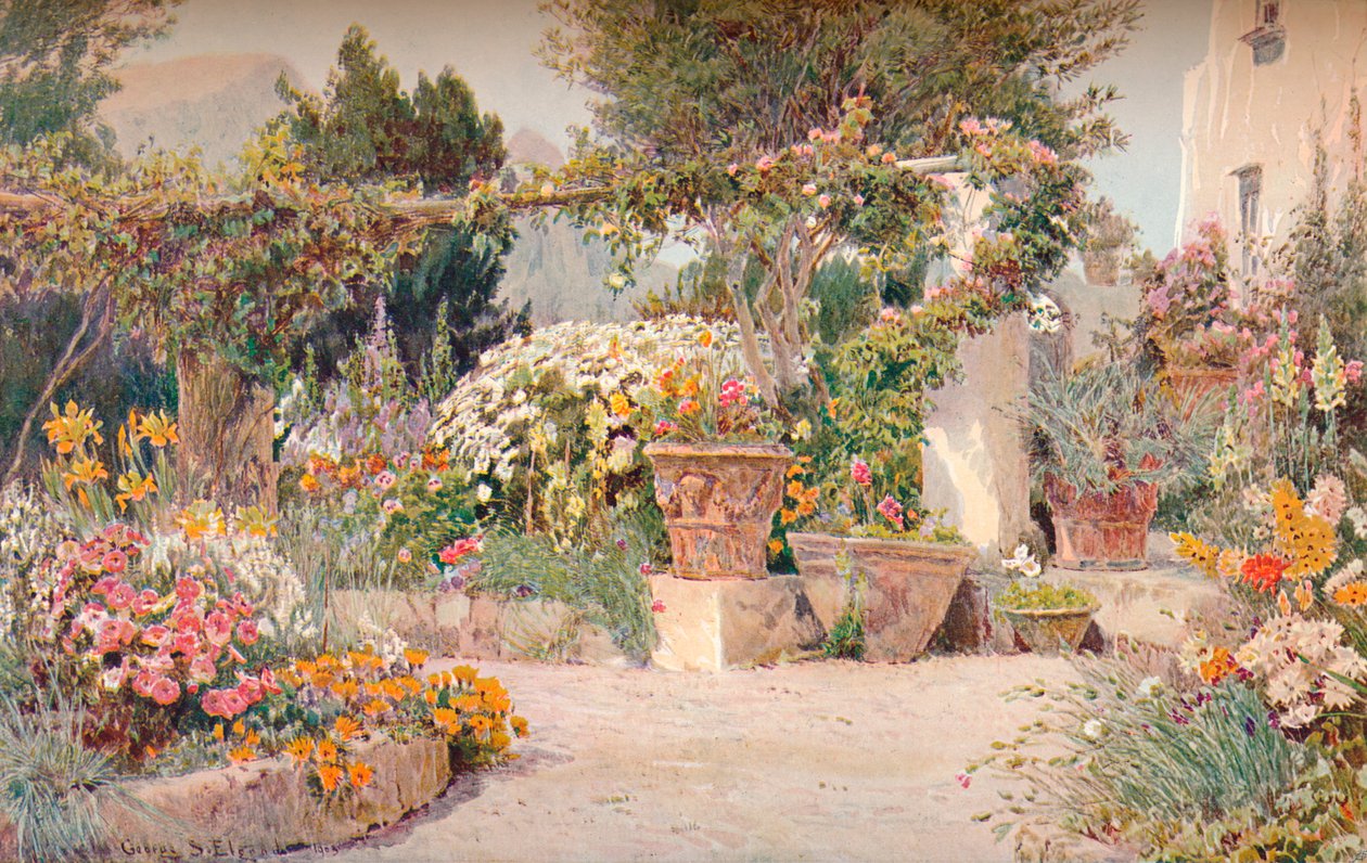 Ogród włoski, ok. 1903 r. autorstwa George Samuel Elgood