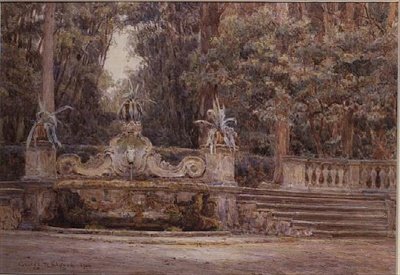 W lesie, Villa Corsini, Florencja autorstwa George Samuel Elgood