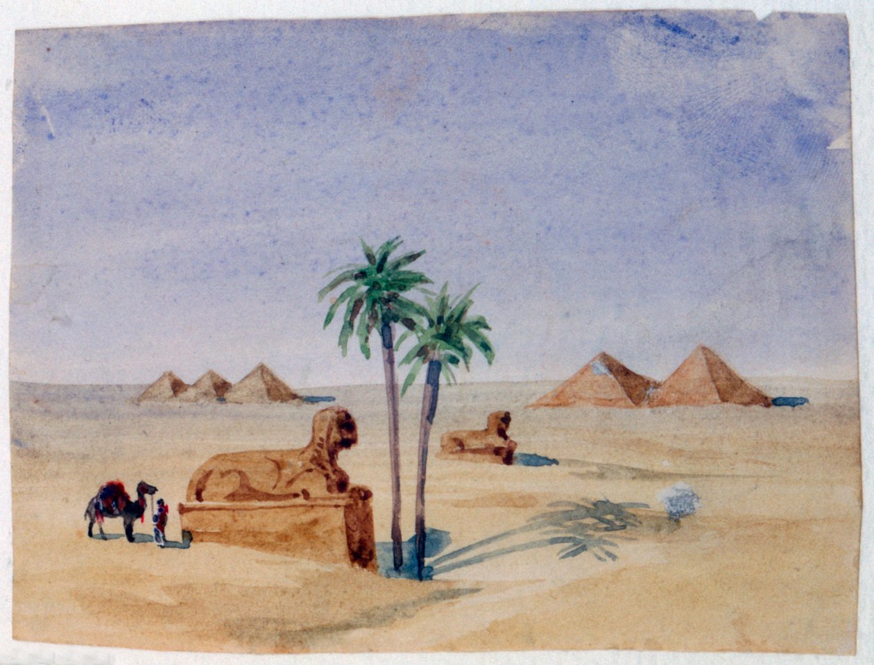Sfinks i piramidy, Giza II, 1820-1876 autorstwa George Sand