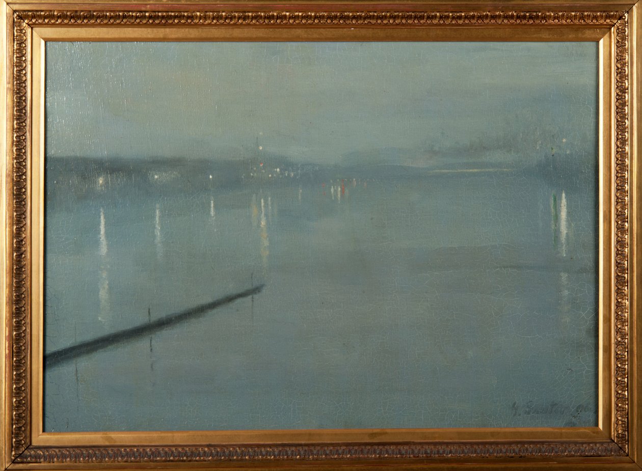 Dordrecht, Holandia, nocą autorstwa George Sauter