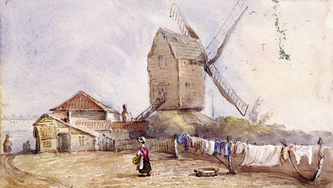 Wiatrak na Blackheath, Greenwich, Londyn, 1833 autorstwa George Shepheard