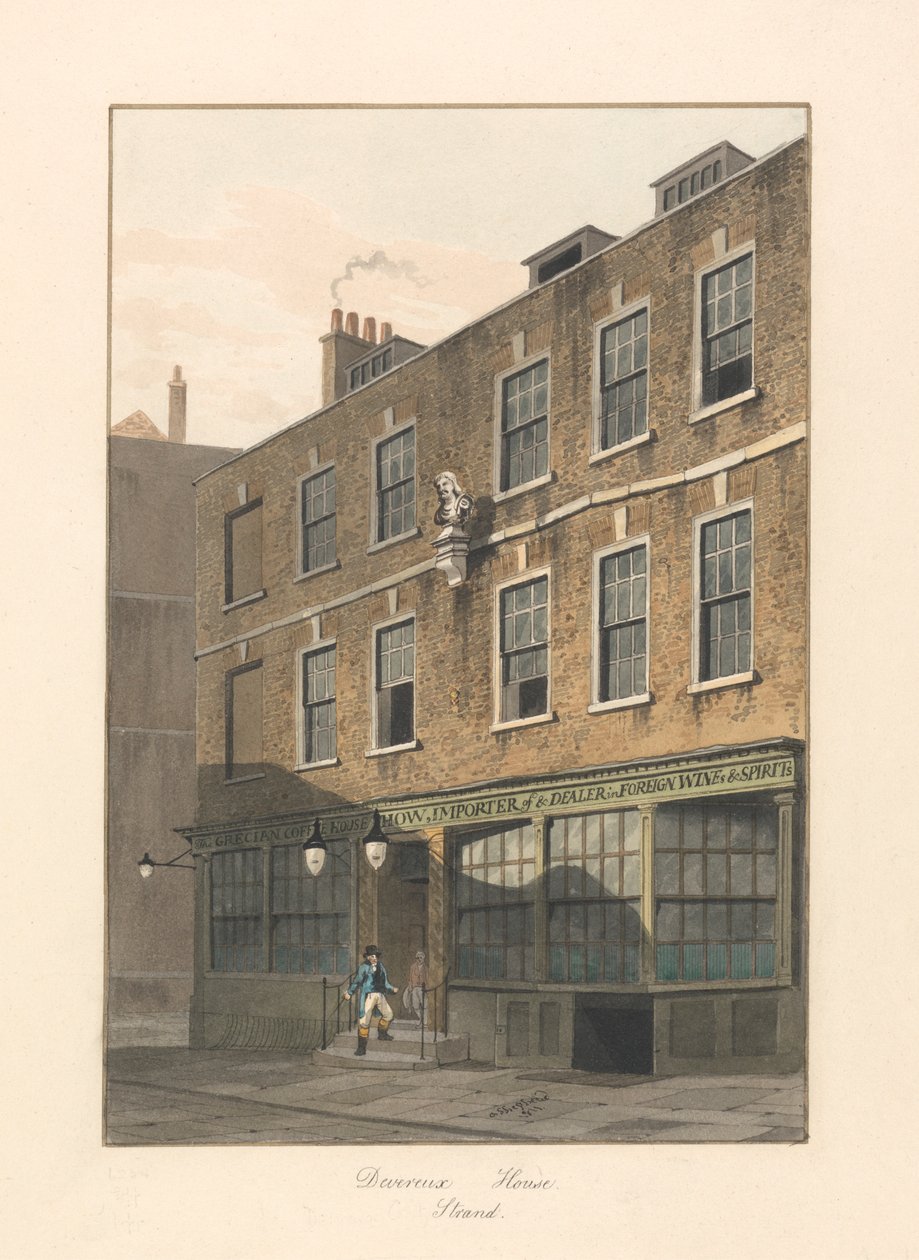 Devereux House, Strand, Londyn autorstwa George Shepheard
