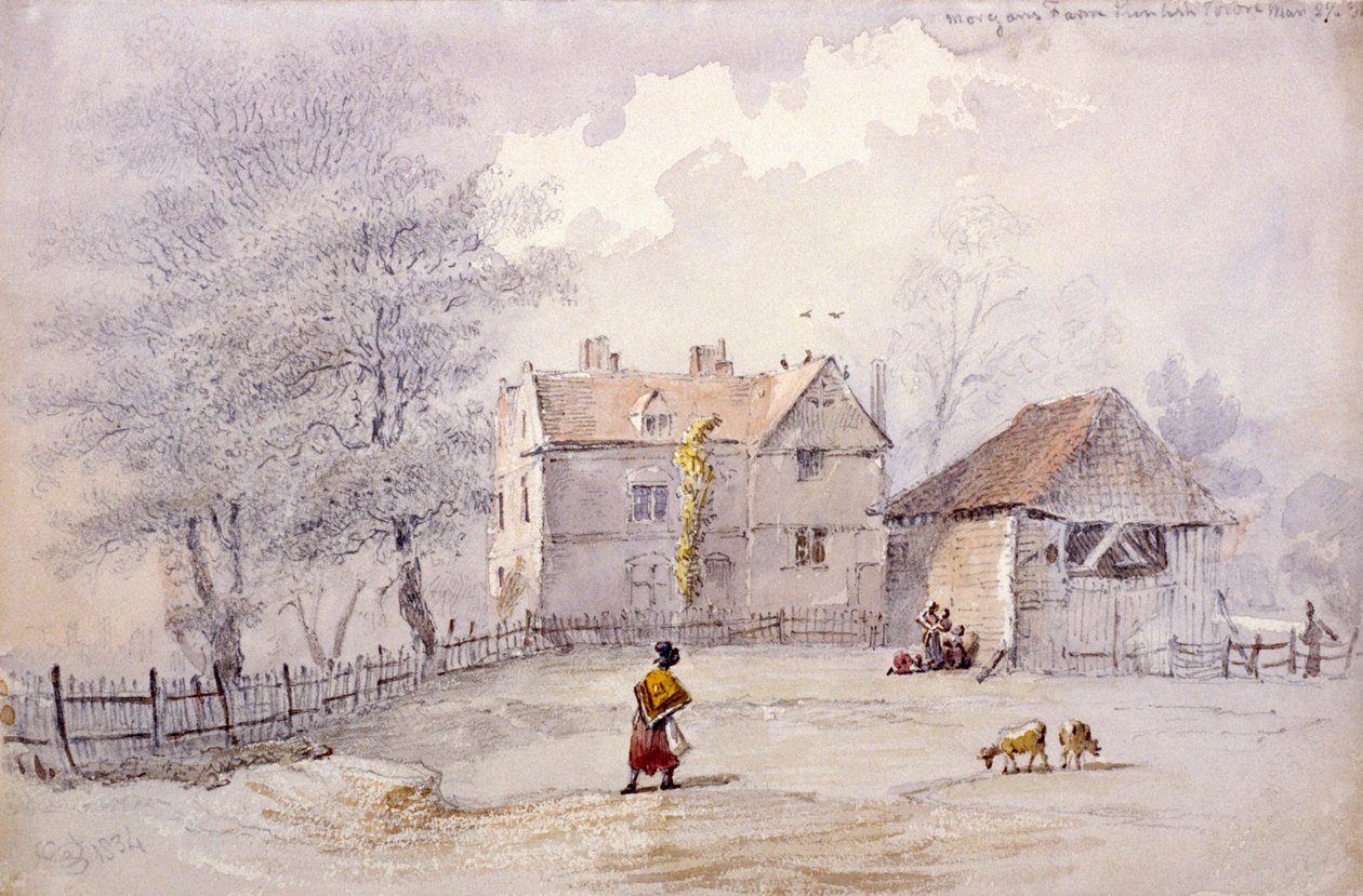 Farma Morgana, Kentish Town, Londyn, 1834 autorstwa George Shepheard