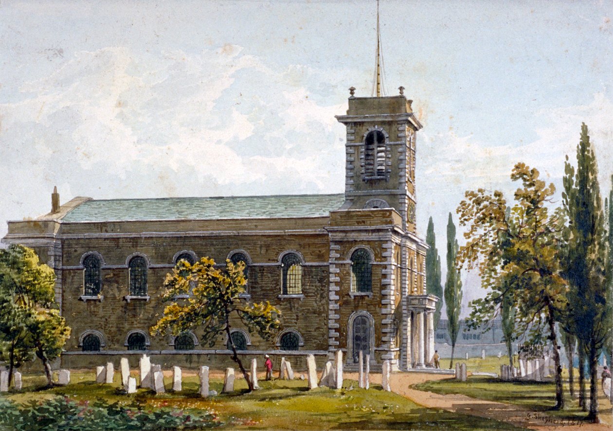Kościół św. Mateusza, Bethnal Green, Londyn, 1817 r. autorstwa George Shepherd