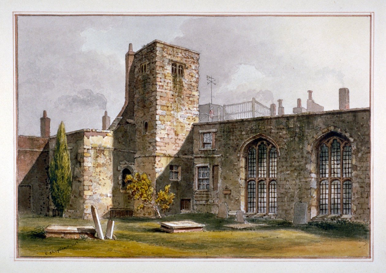 Widok Kaplicy Savoy, Pałac Savoy, Westminster, 1819 autorstwa George Shepherd
