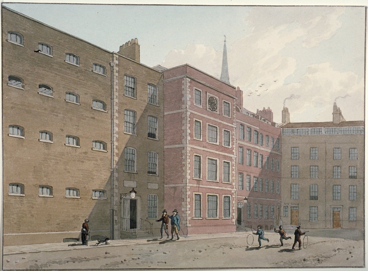 Widok na czworokąt w Bridewell, City of London, 1810 autorstwa George Shepherd