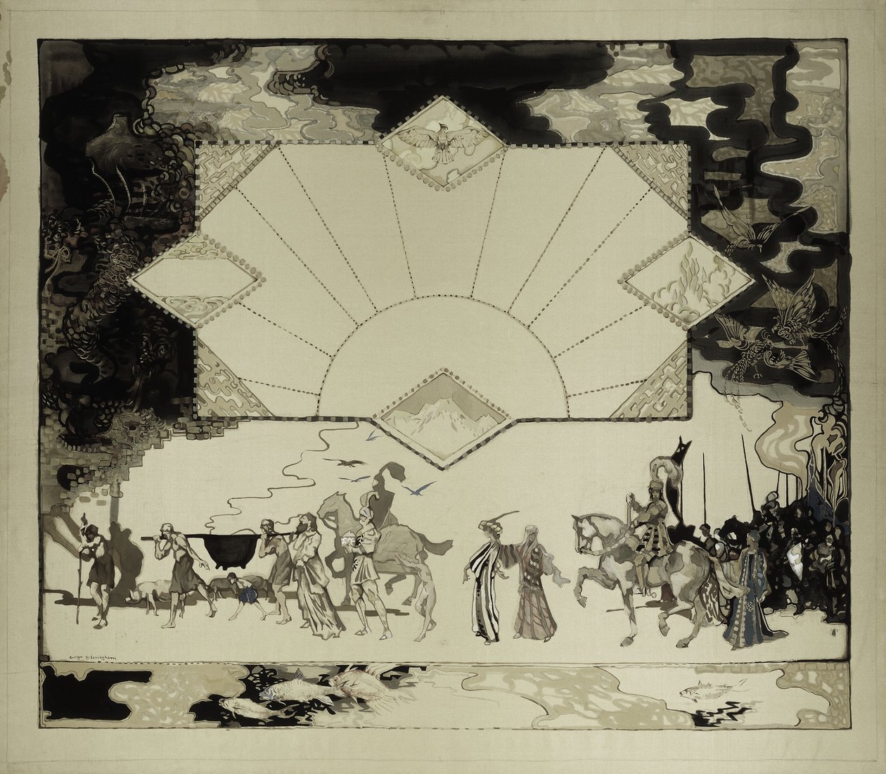 Panel Mabinogion, nr 10, autorstwa George Sheringham