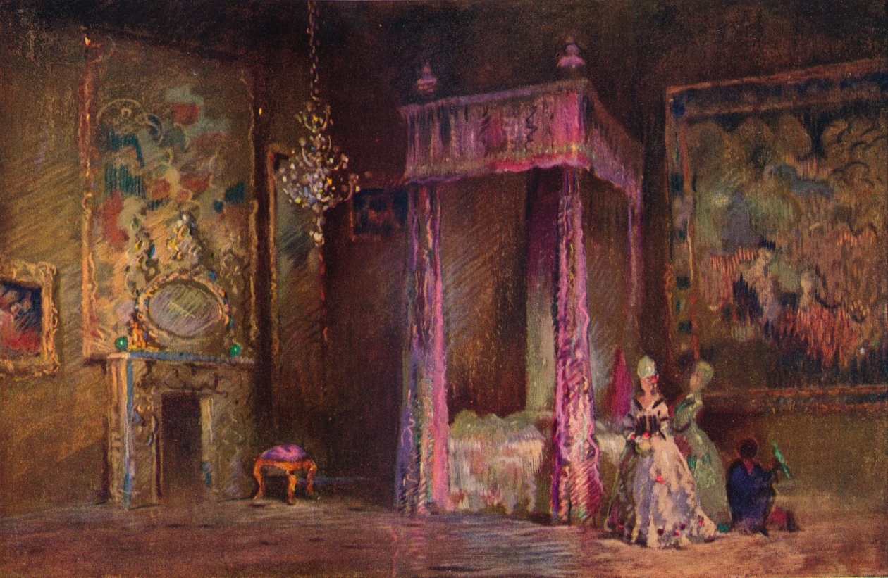 Sypialnia królowych, ok. 1916 r. autorstwa George Sheringham