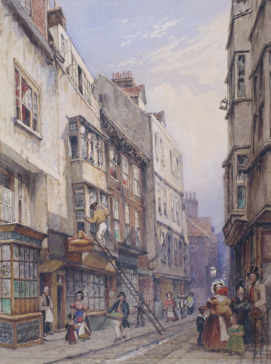Bell Yard w pobliżu Chancery Lane, Londyn, 1835 autorstwa George Sidney Shepherd