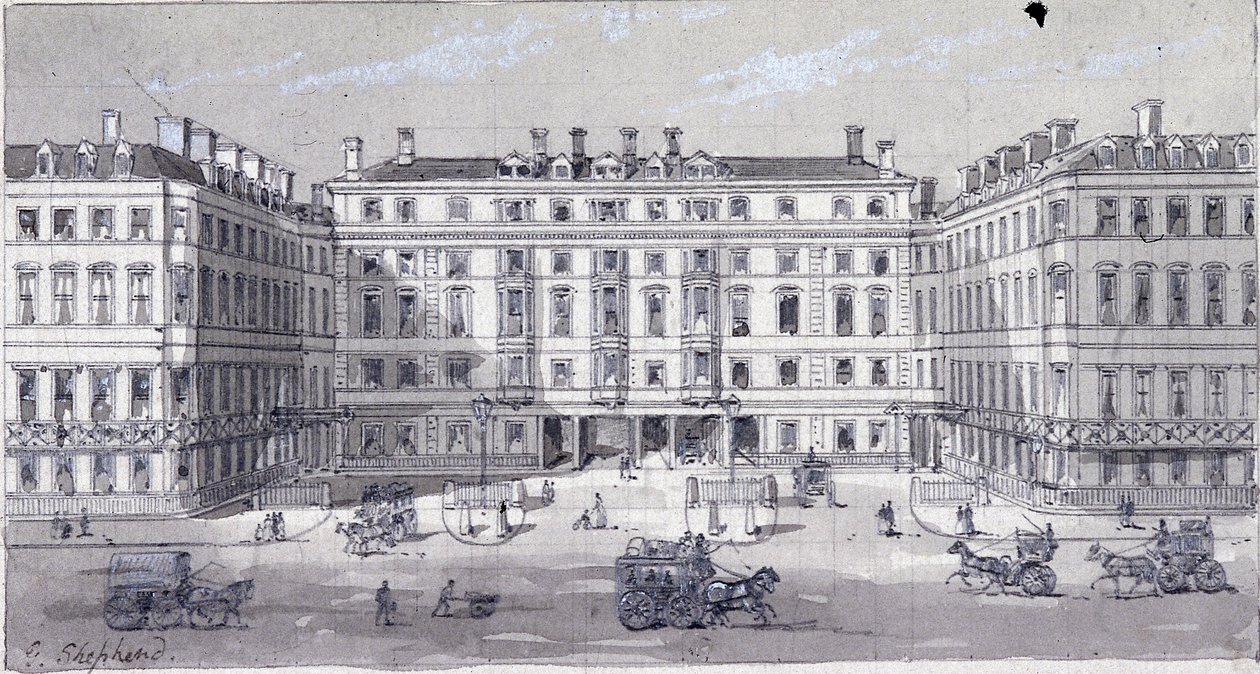 Stacja Euston Square, Londyn, ok. 1838 r. autorstwa George Sidney Shepherd