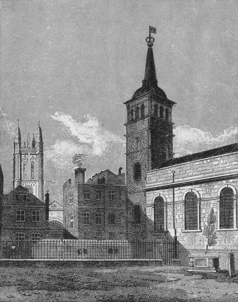 St Peters Church, Cornhill, City of London, 1811 1911 autorstwa George Sidney Shepherd