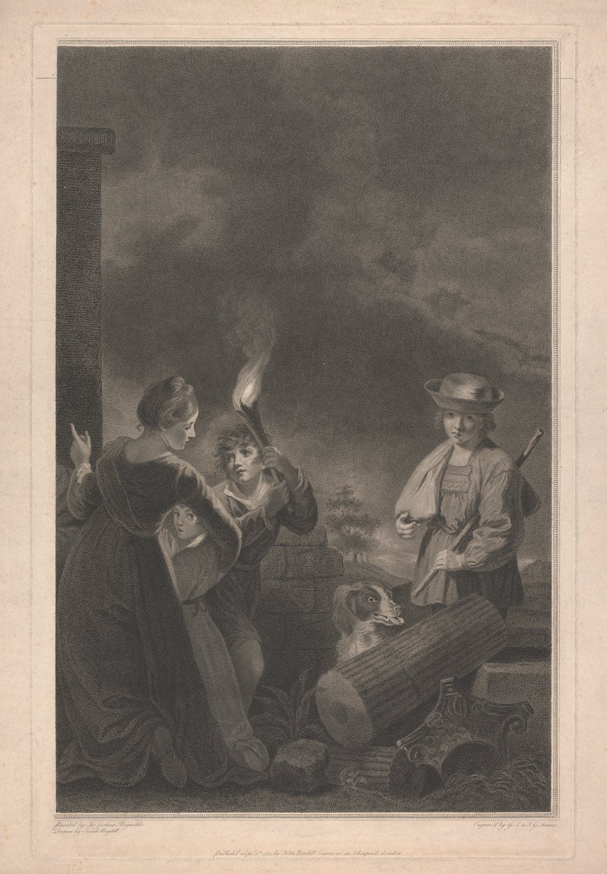 Zachodnie okno kaplicy, New College Oxford: Pasterz i pies, część szopki autorstwa George Siegmund Facius