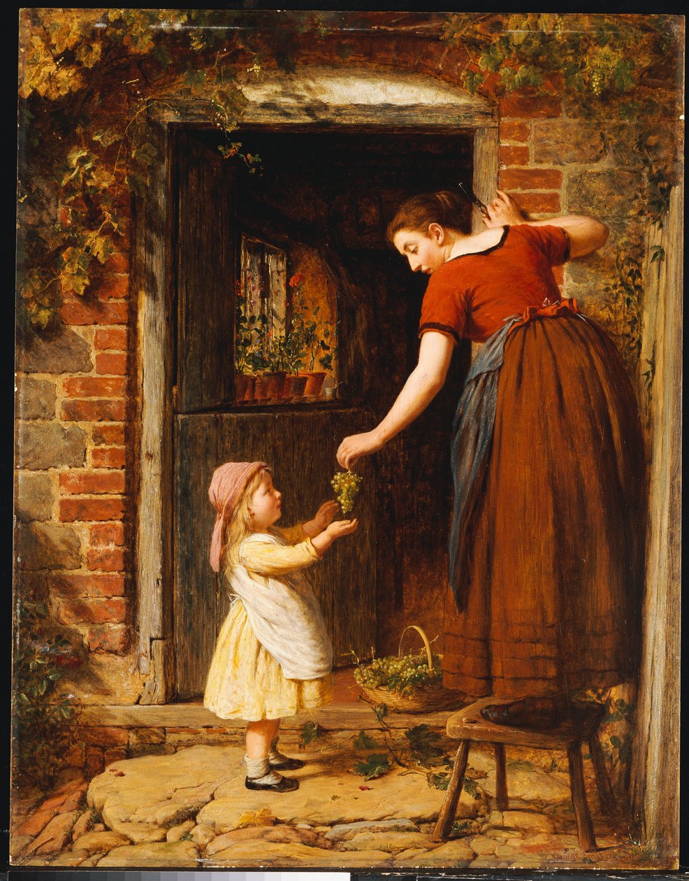 Zbieranie winogron, 1875 autorstwa George Smith