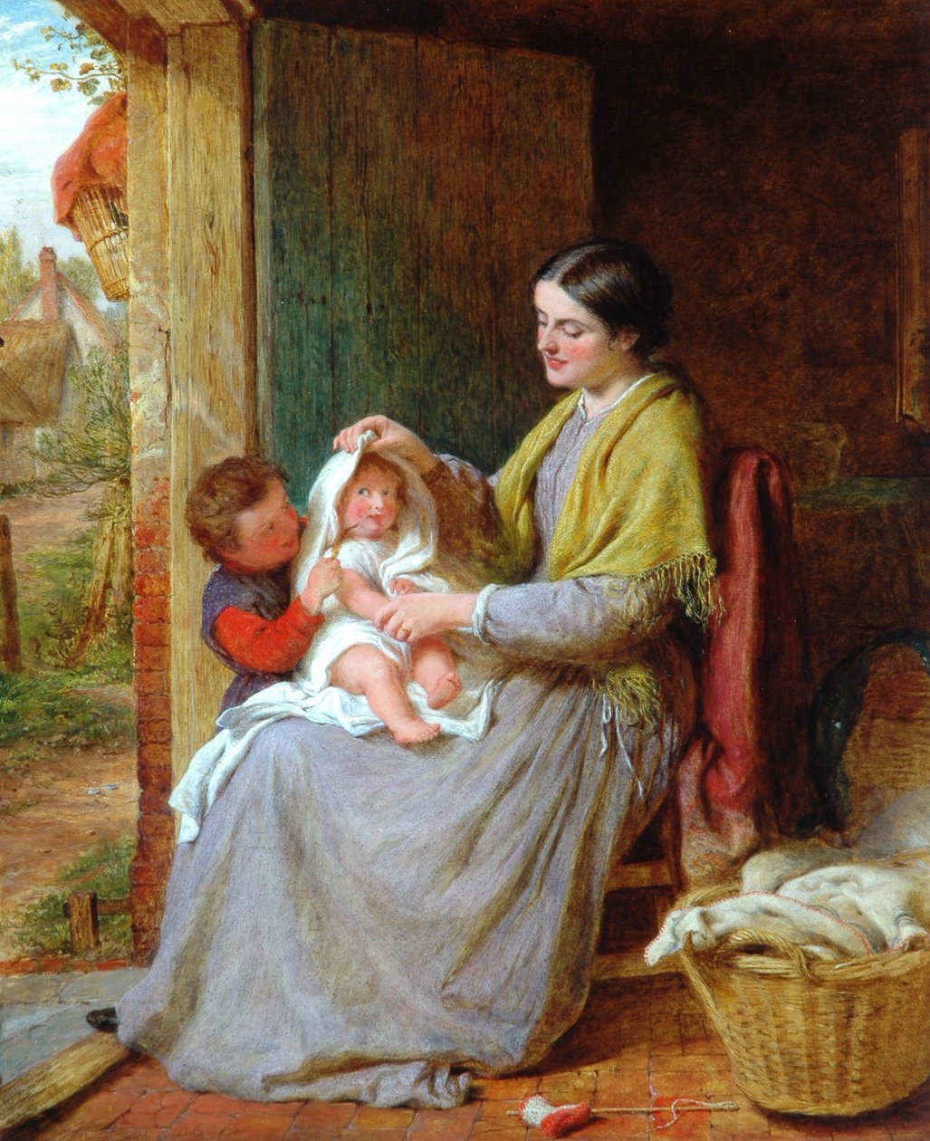 Zabawa z dzieckiem, 1863 autorstwa George Smith