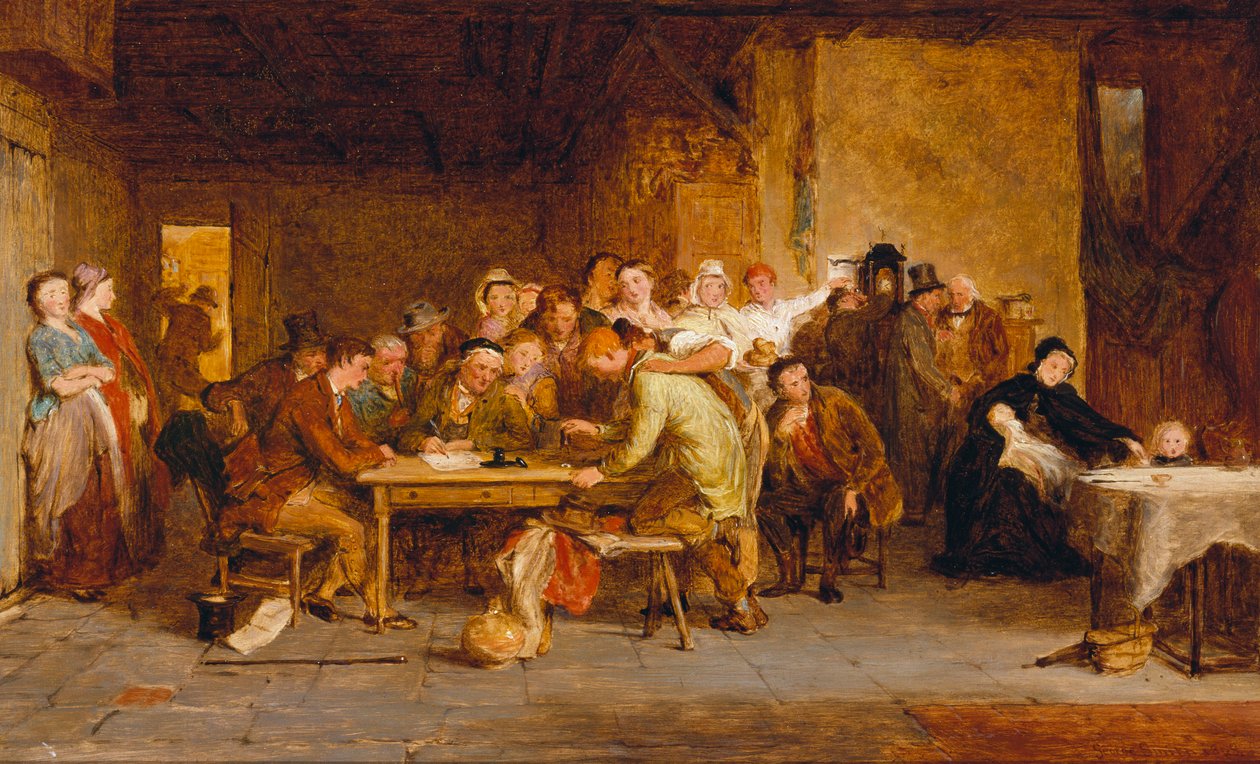 Szkic do „Loterii”, 1868 autorstwa George Smith