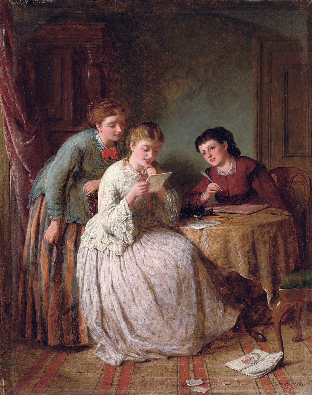 Wigilia św. Walentego, 1871 r. autorstwa George Smith