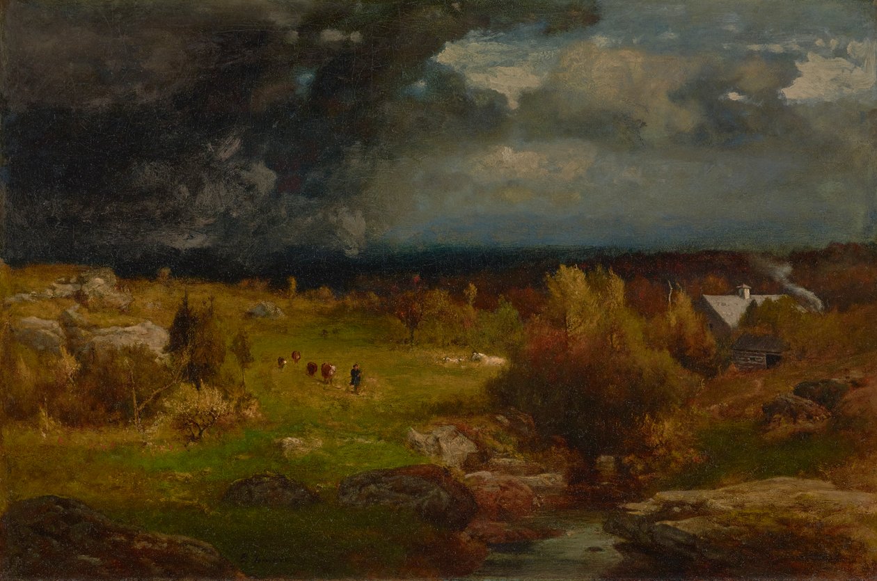 Oczyszczanie 1875 (olej na płótnie) autorstwa George Snr. Inness