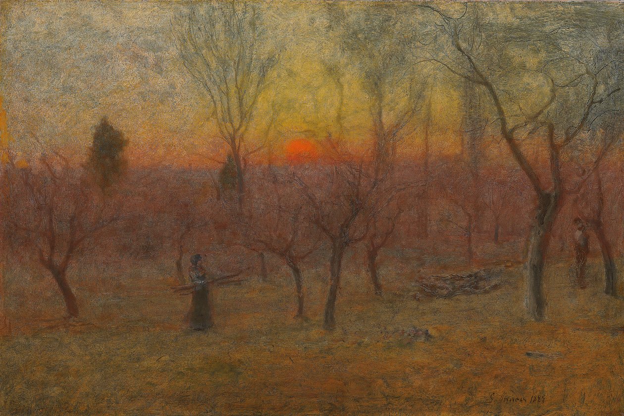 Gathering Wood, Montclair, New Jersey, 1889 autorstwa George Snr. Inness