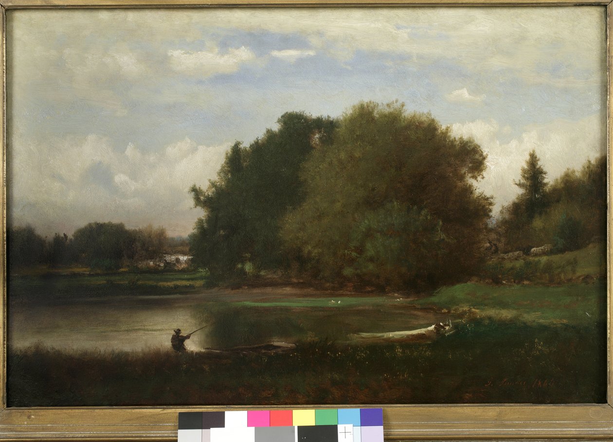 Pejzaż, 1860 (olej na papierze położony na desce) autorstwa George Snr. Inness