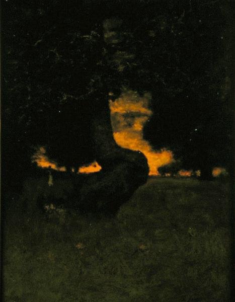 Zachód słońca, ok. 1889 (olej na pokładzie) autorstwa George Snr. Inness