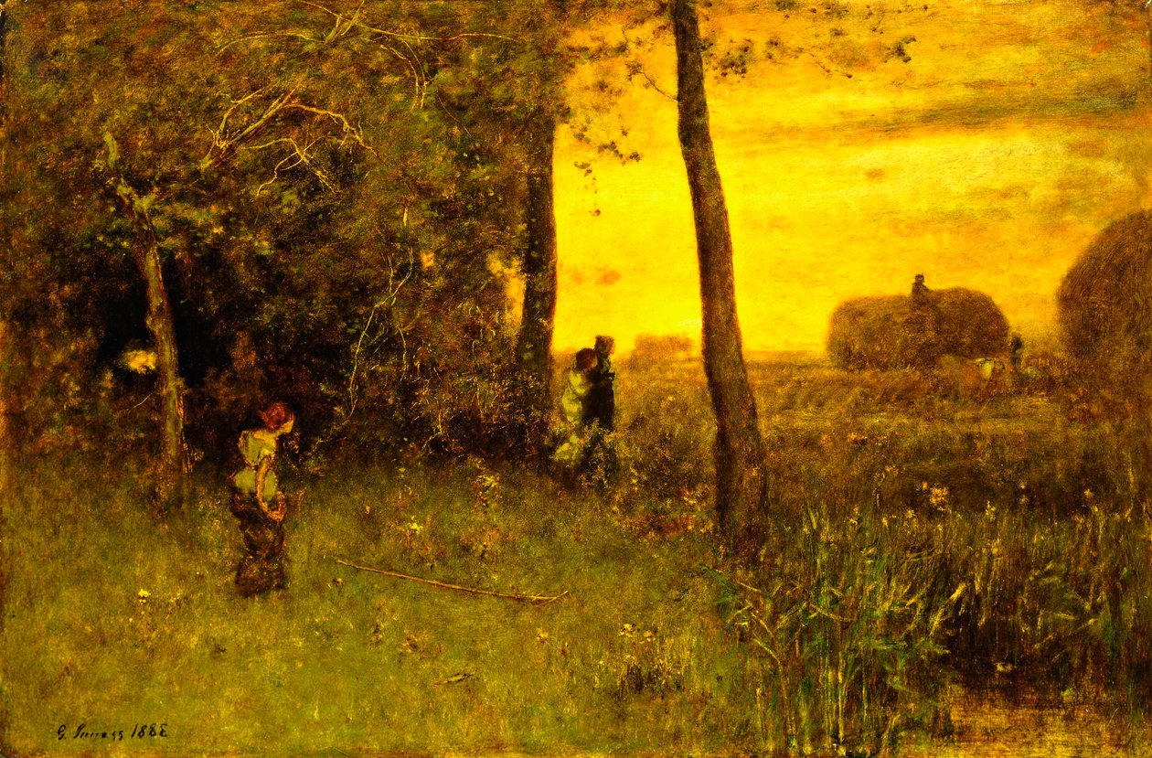 Kąpiący się, 1888 autorstwa George Snr. Inness