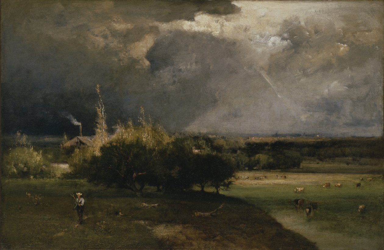 Nadchodząca burza, c.1879 autorstwa George Snr. Inness