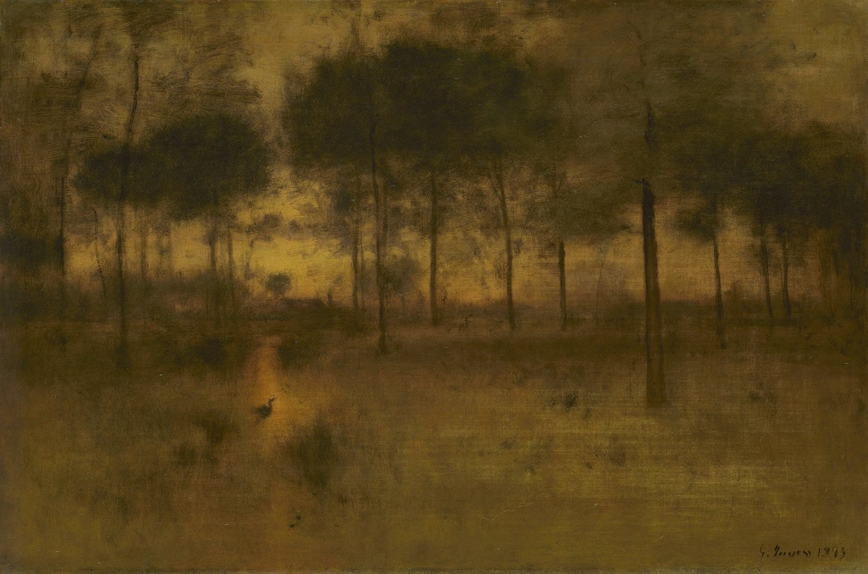 Dom czapli, 1893 autorstwa George Snr. Inness