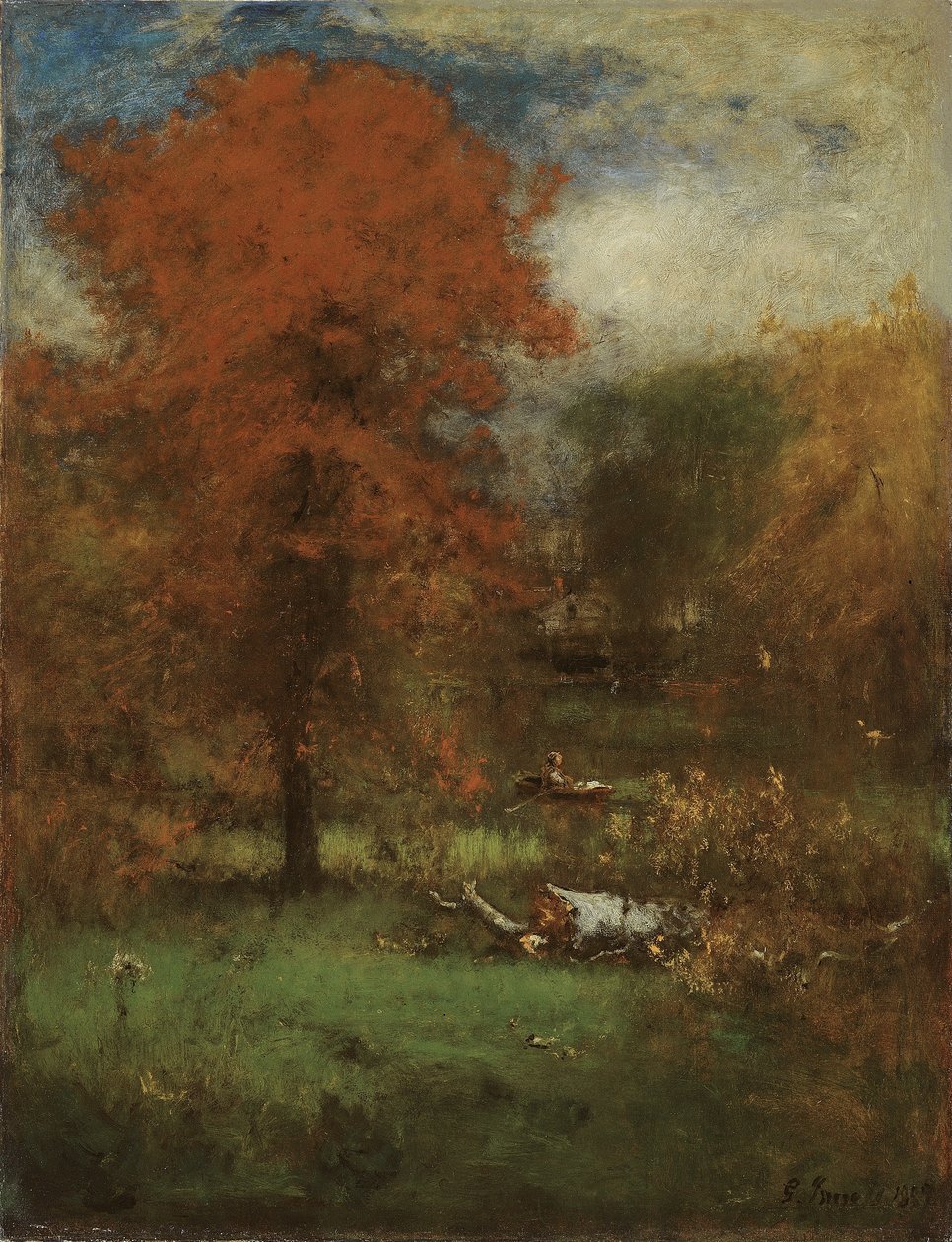 Staw Młyński, 1889 autorstwa George Snr. Inness