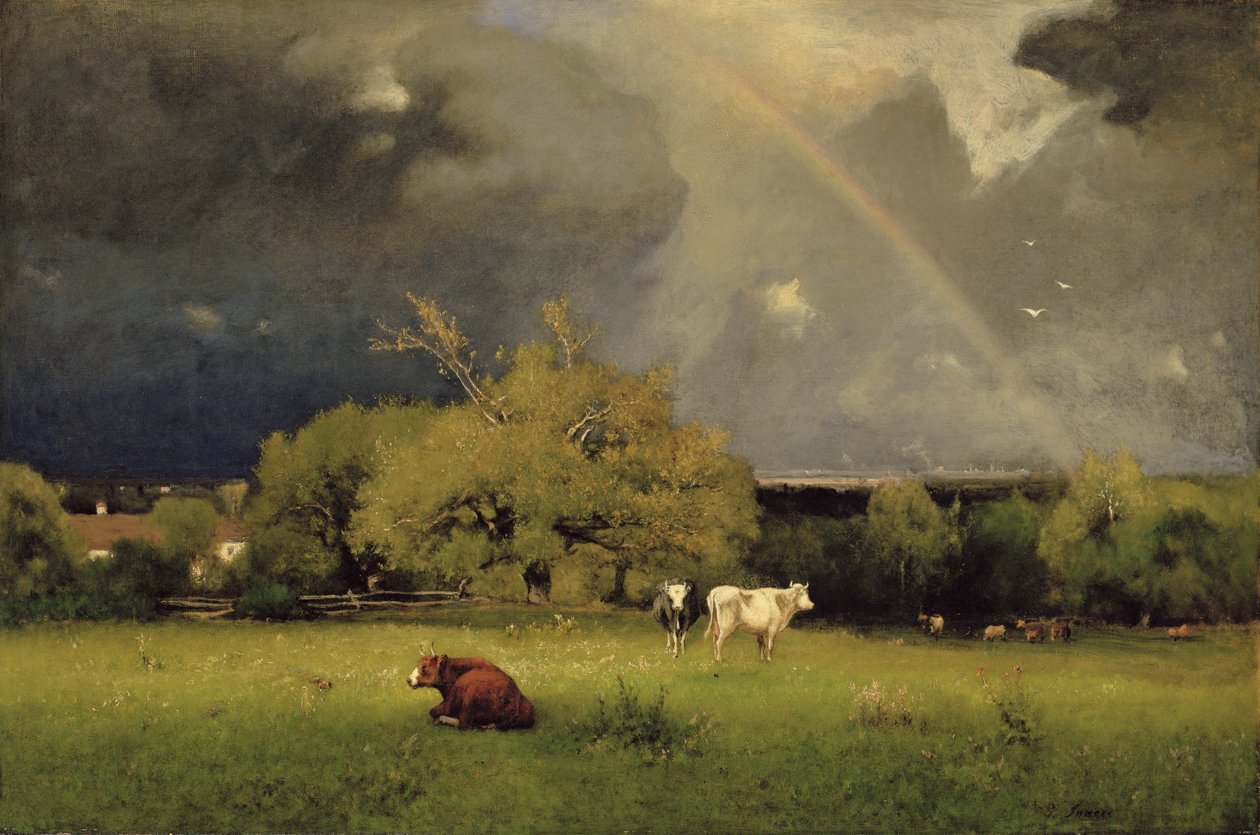 Tęcza, ok. 1878-79 (olej na płótnie) autorstwa George Snr. Inness