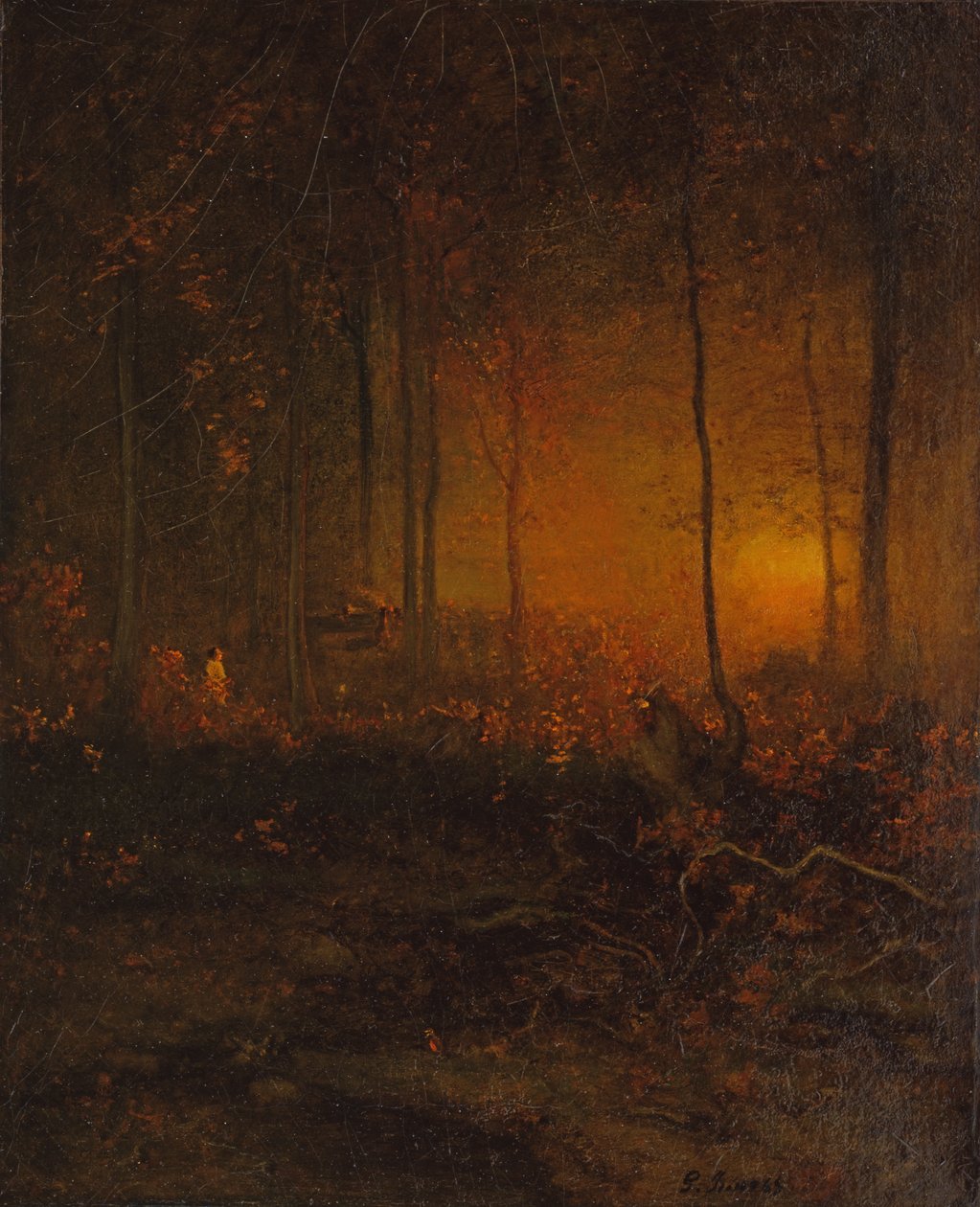 Oglądanie blasku słońca, 1887 autorstwa George Snr. Inness