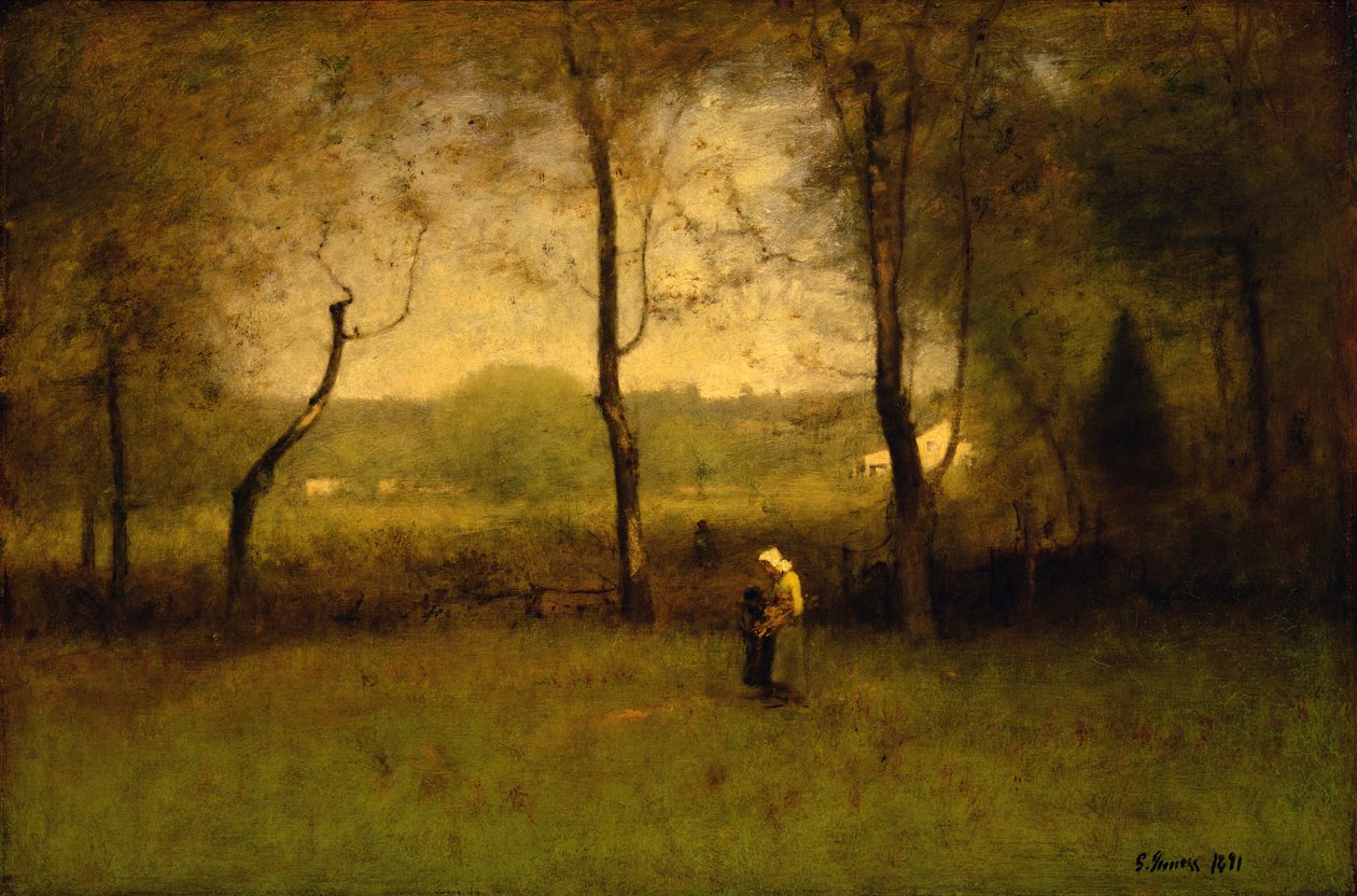 Zbieracze drewna: jesienne popołudnie, 1891 autorstwa George Snr. Inness