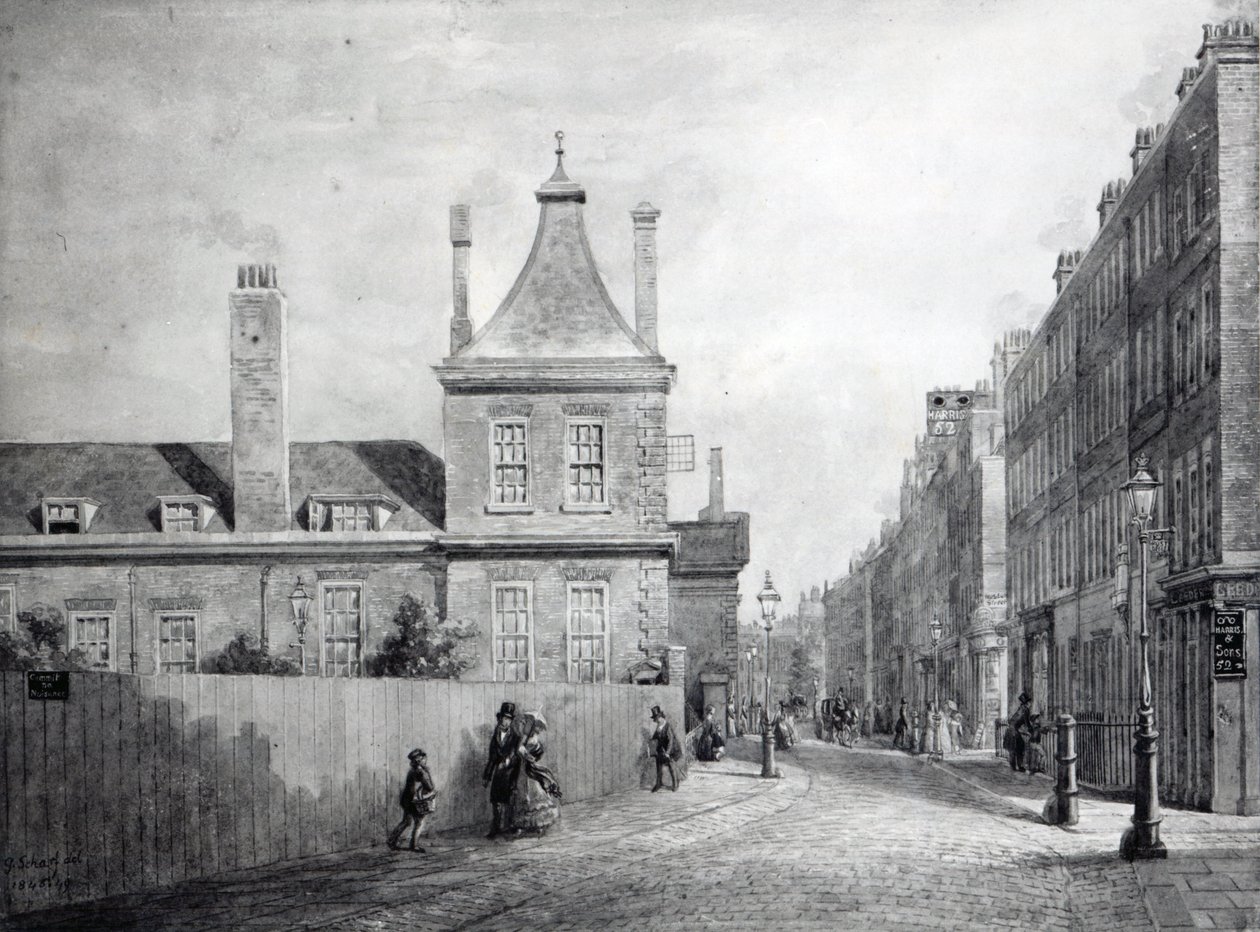 Montague House, Bloomsbury, Londyn 1845-49 autorstwa George Snr Scharf