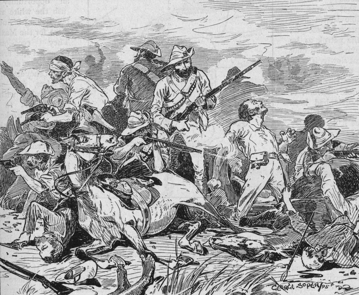 Walczyli na Grimly, 1895, 1902 autorstwa George Soper