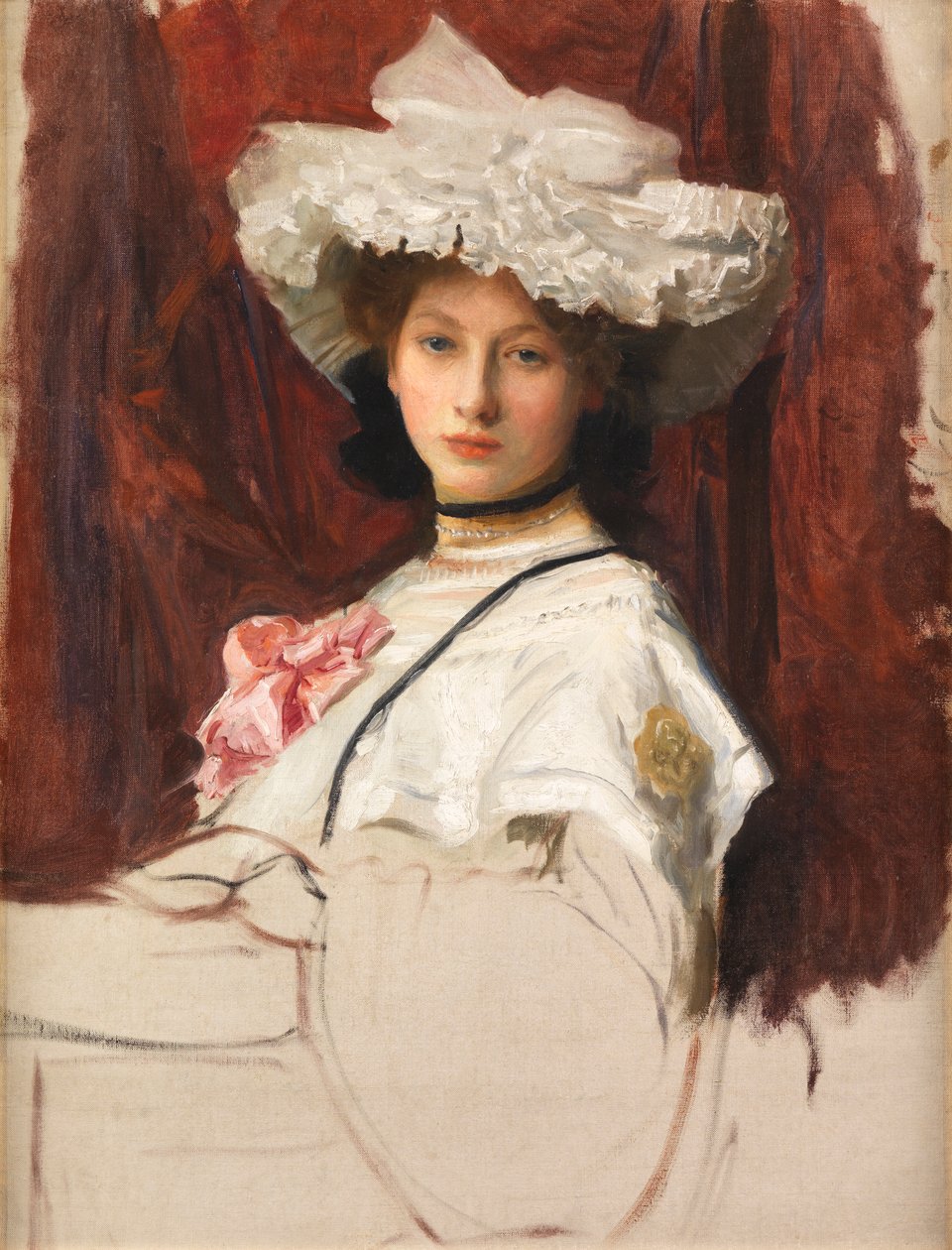 Szkic portretowy (olej na płótnie) autorstwa George Spencer Watson