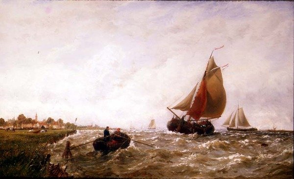 Wysyłka z holenderskiego wybrzeża autorstwa George Stanfield Walters