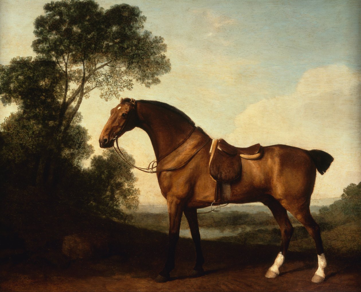 Osiodłany łowca z zatoki autorstwa George Stubbs