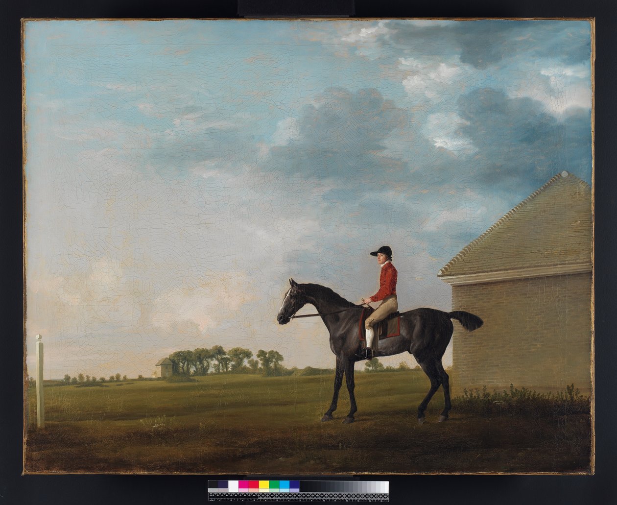 Gimcrack z Johnem Prattem na Newmarket Heath, 1765 autorstwa George Stubbs