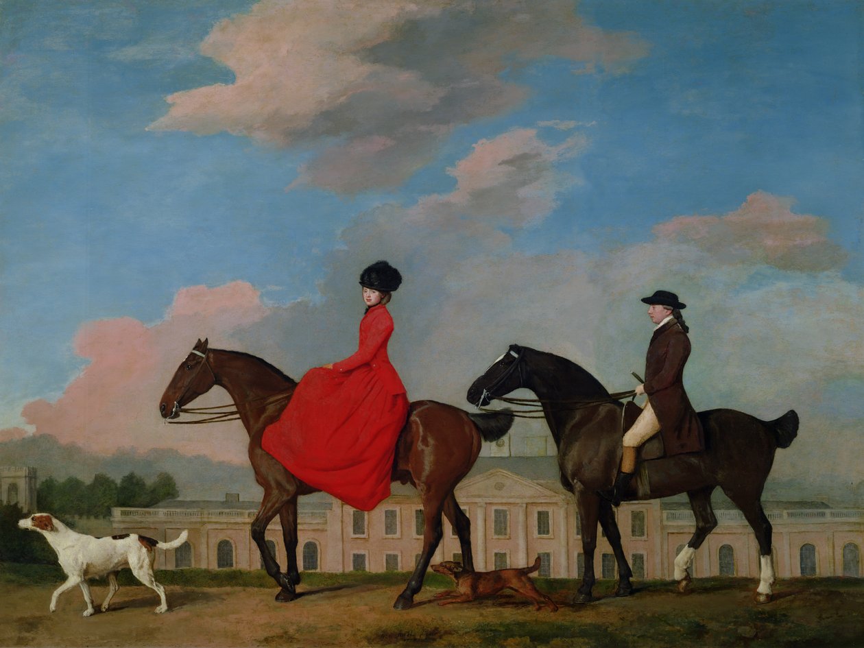 John i Sophia Musters jadą w Colwick Hall, 1777 autorstwa George Stubbs