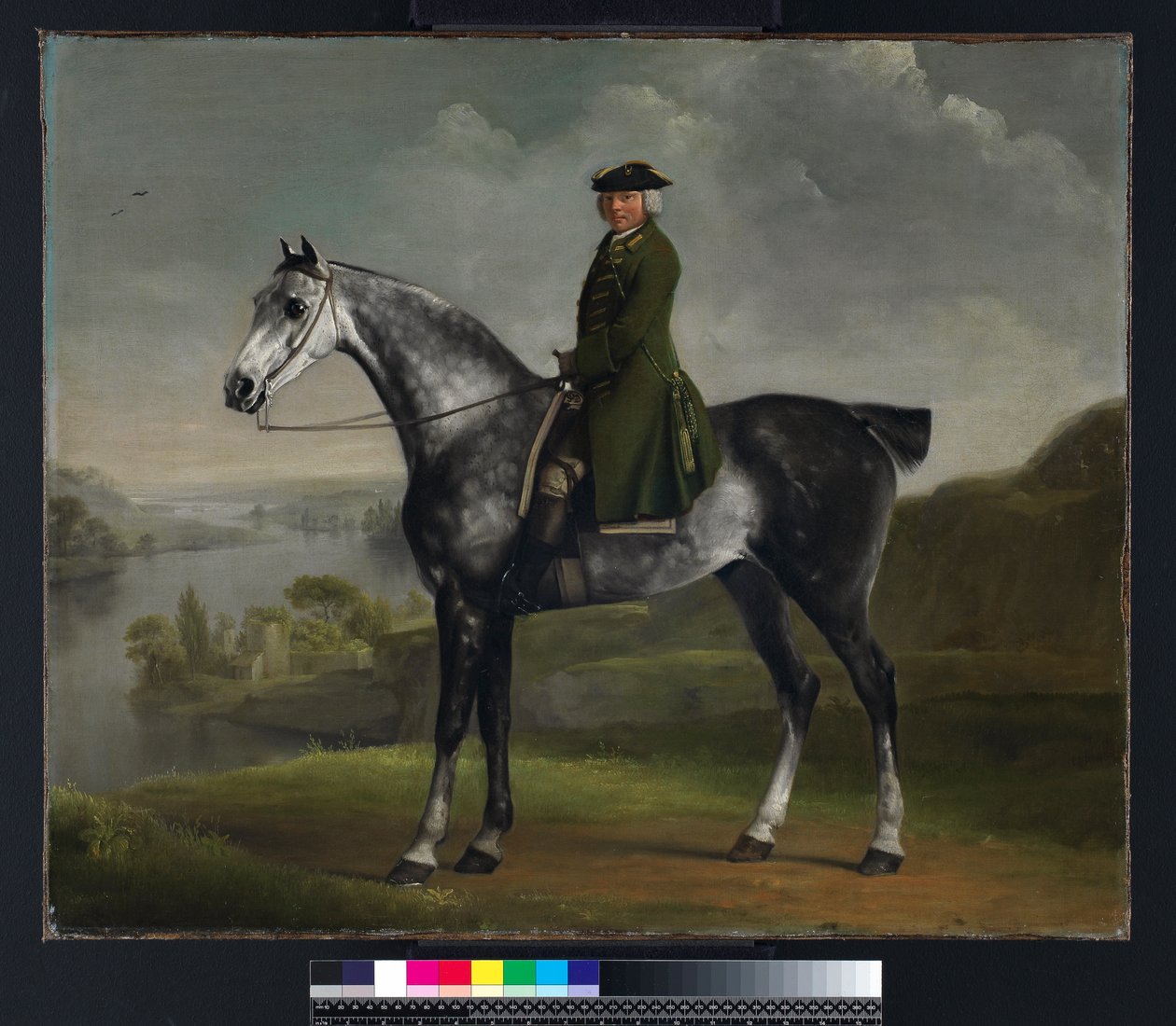 Joseph Smyth Esquire, porucznik Whittlebury Forest, Northamptonshire, na koniu Dapple Grey, c.1762-64 autorstwa George Stubbs