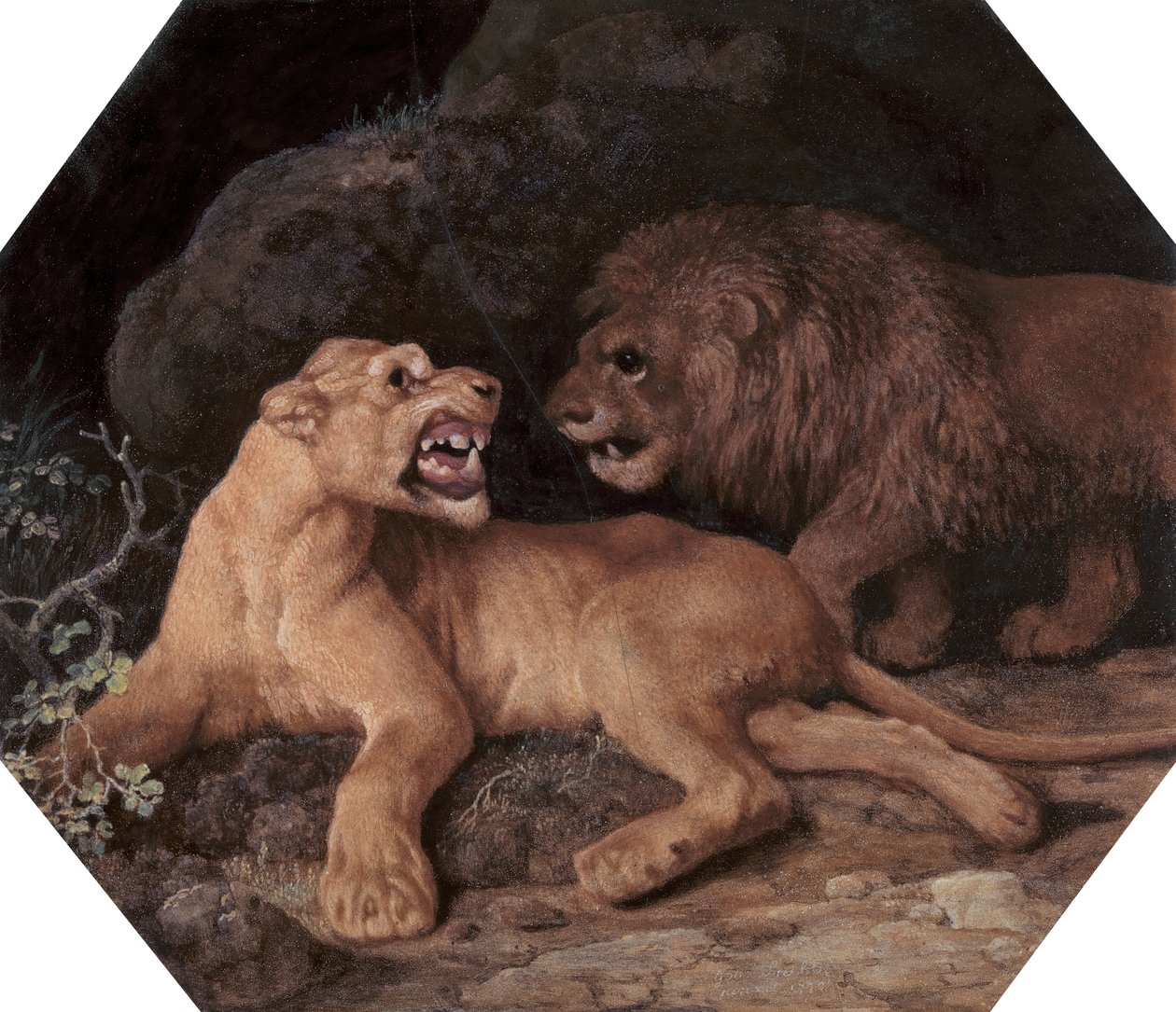 Lew i lwica autorstwa George Stubbs
