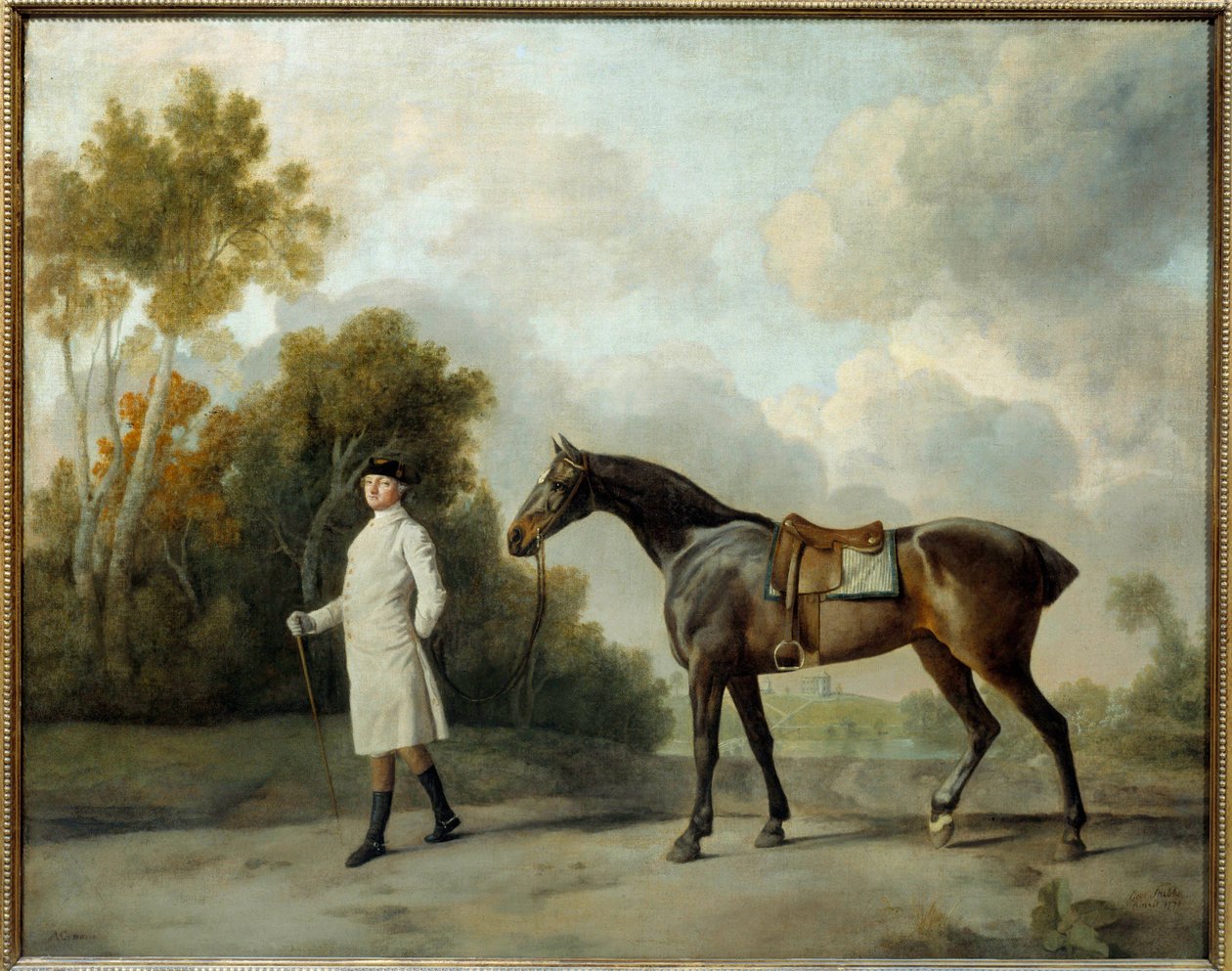 Portret Asshetona, pierwszego wicehrabiego Curzona i jego klaczy Maria Obraz George
