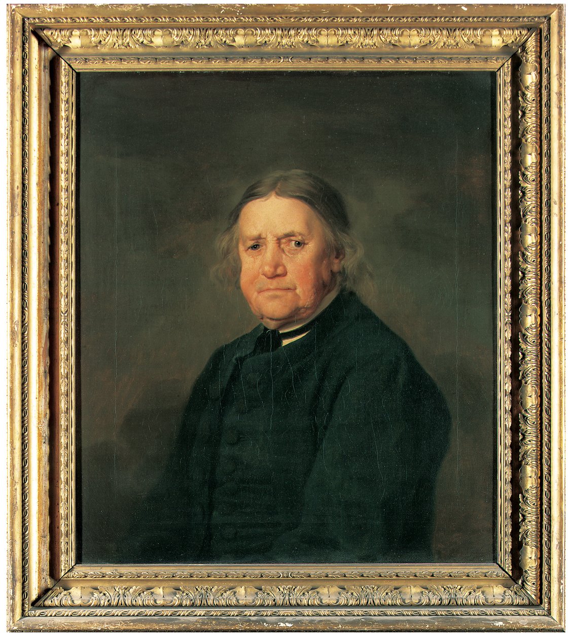 Portret Thomasa Smitha Banksmana, połowa długości, w zielonym płaszczu autorstwa George Stubbs