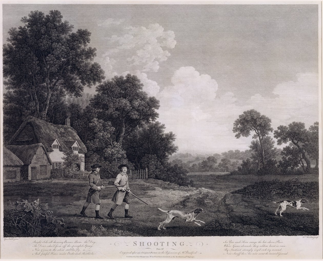 Strzelanie, tablica 2, ryt William Woollett (1735-85) 1770 (rycina i akwaforta w piątym stanie) autorstwa George Stubbs
