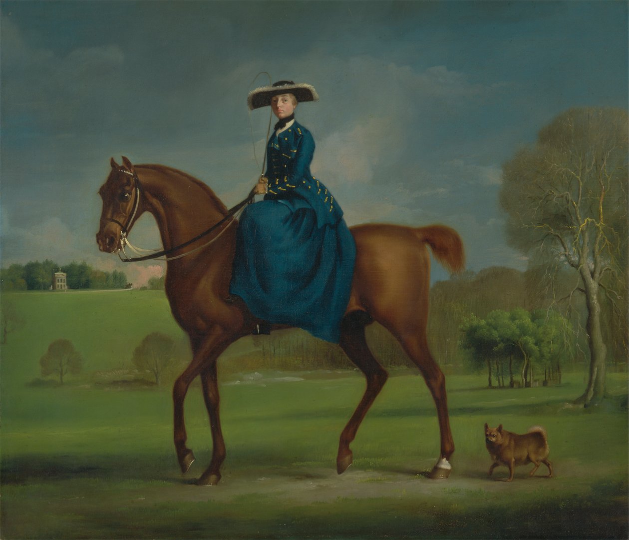 Hrabina Coningsby w kostiumie Polowania na Charltona autorstwa George Stubbs