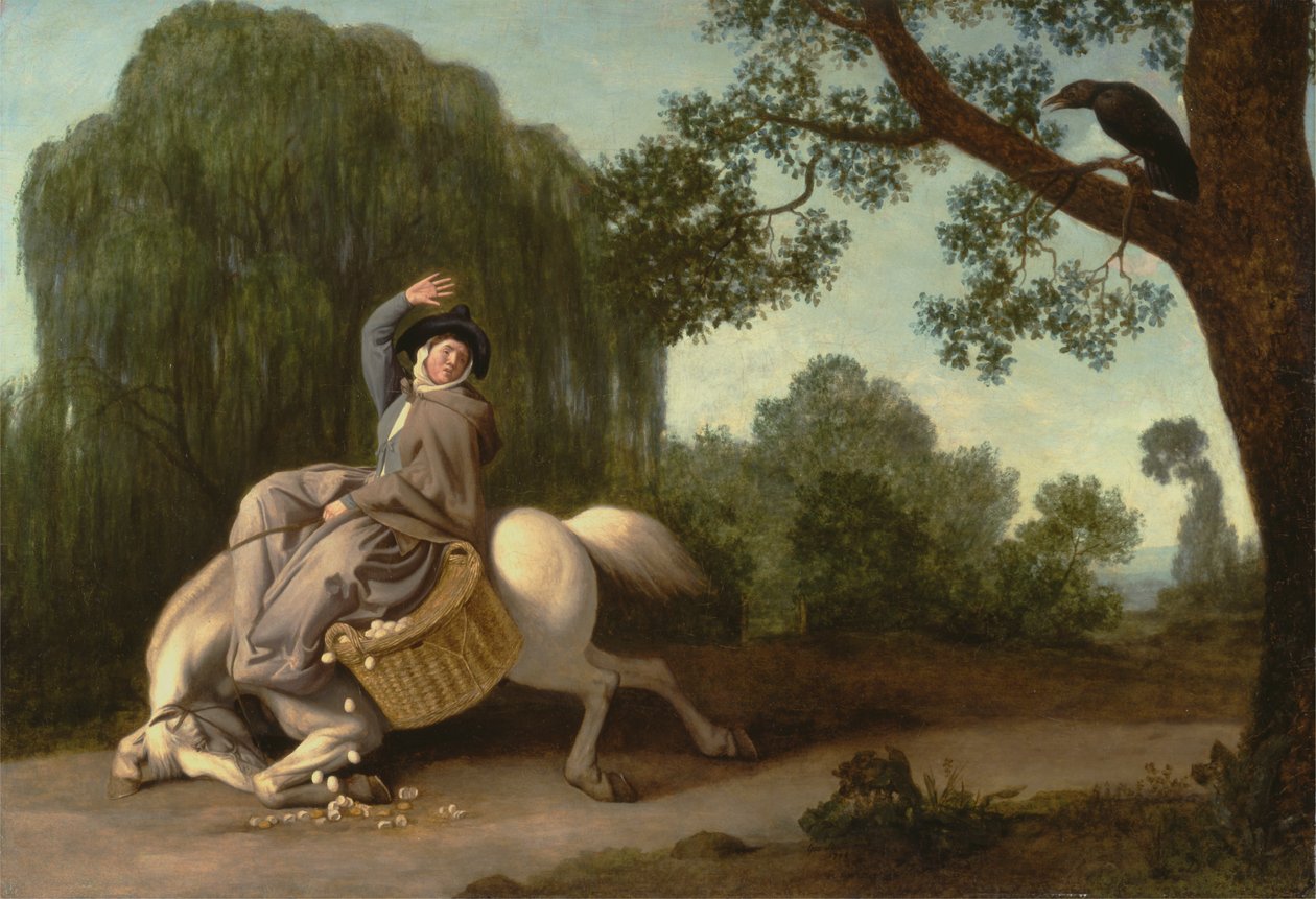 Żona rolnika i kruk autorstwa George Stubbs