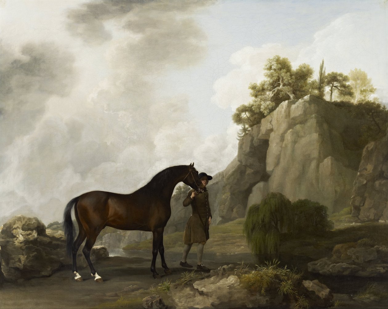 Ogier arabski markiza Rockinghama (prowadzony przez pana młodego w Creswell Crags) autorstwa George Stubbs