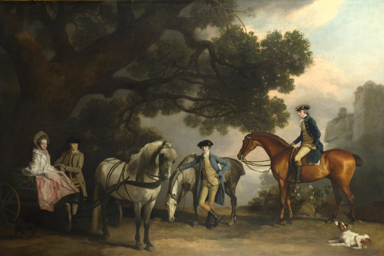 Rodziny Milbanke i Melbourne, ok. 1769 autorstwa George Stubbs