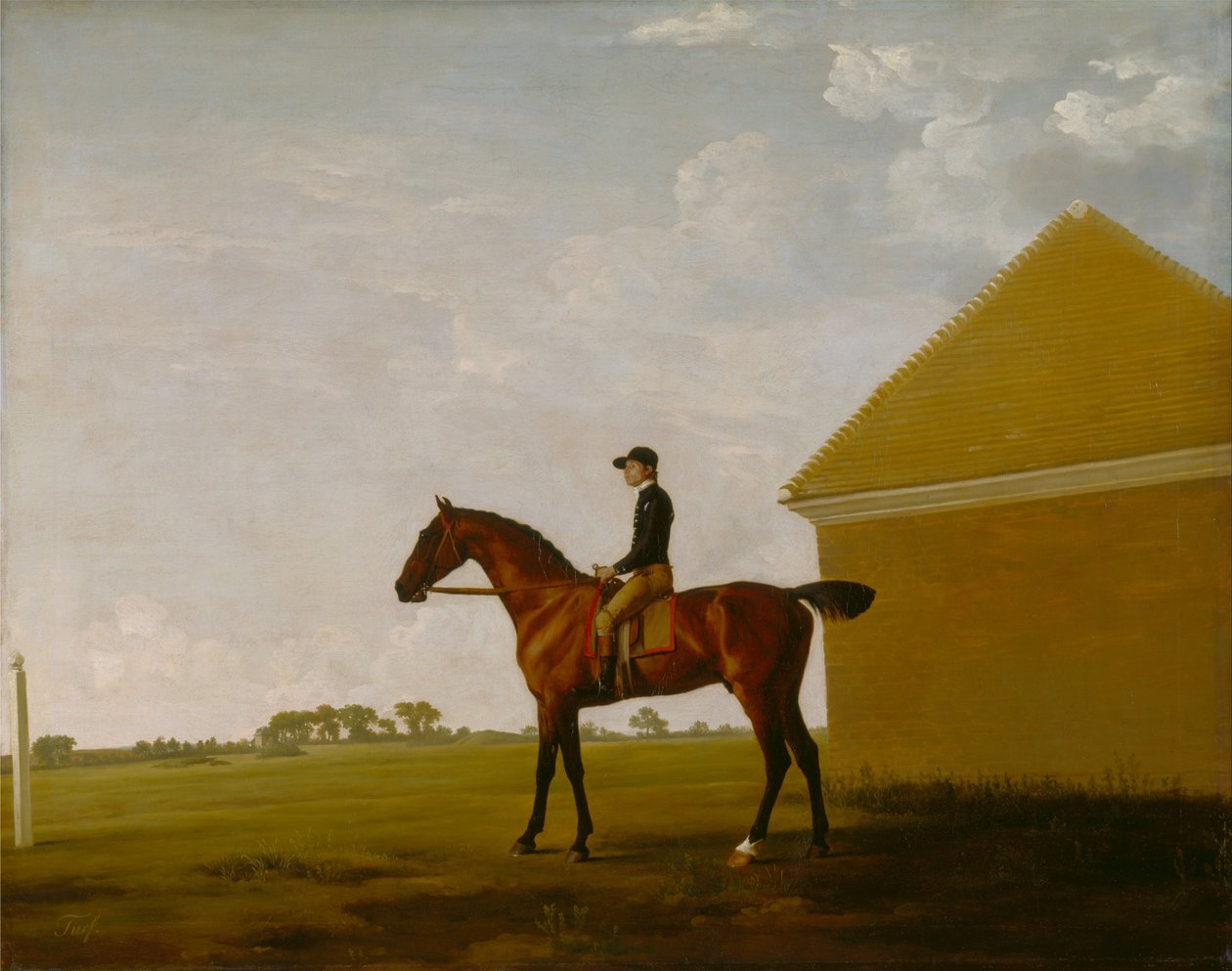 Turf, z dżokejem w górze, w Newmarket autorstwa George Stubbs
