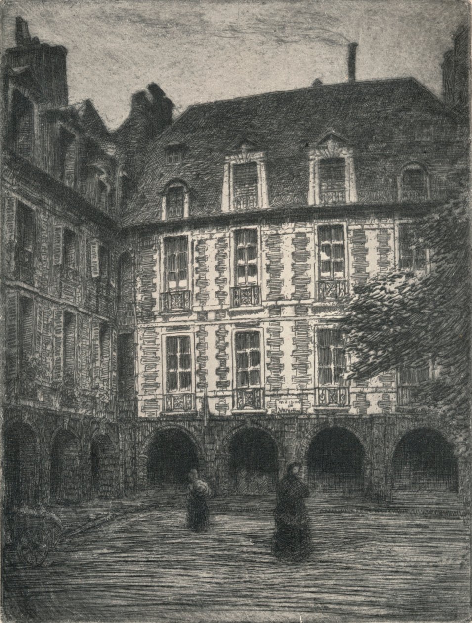 „Dom Victora Hugo, Places des Vosges”, 1915 autorstwa George T Plowman